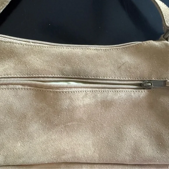 Darling Tan Fringe Shoulder Bag, Small Chic Style! Real Suede! - Picture 4 of 5